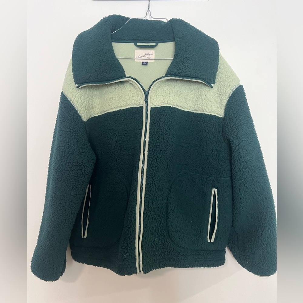 Green Sherpa jacket 
Size medium